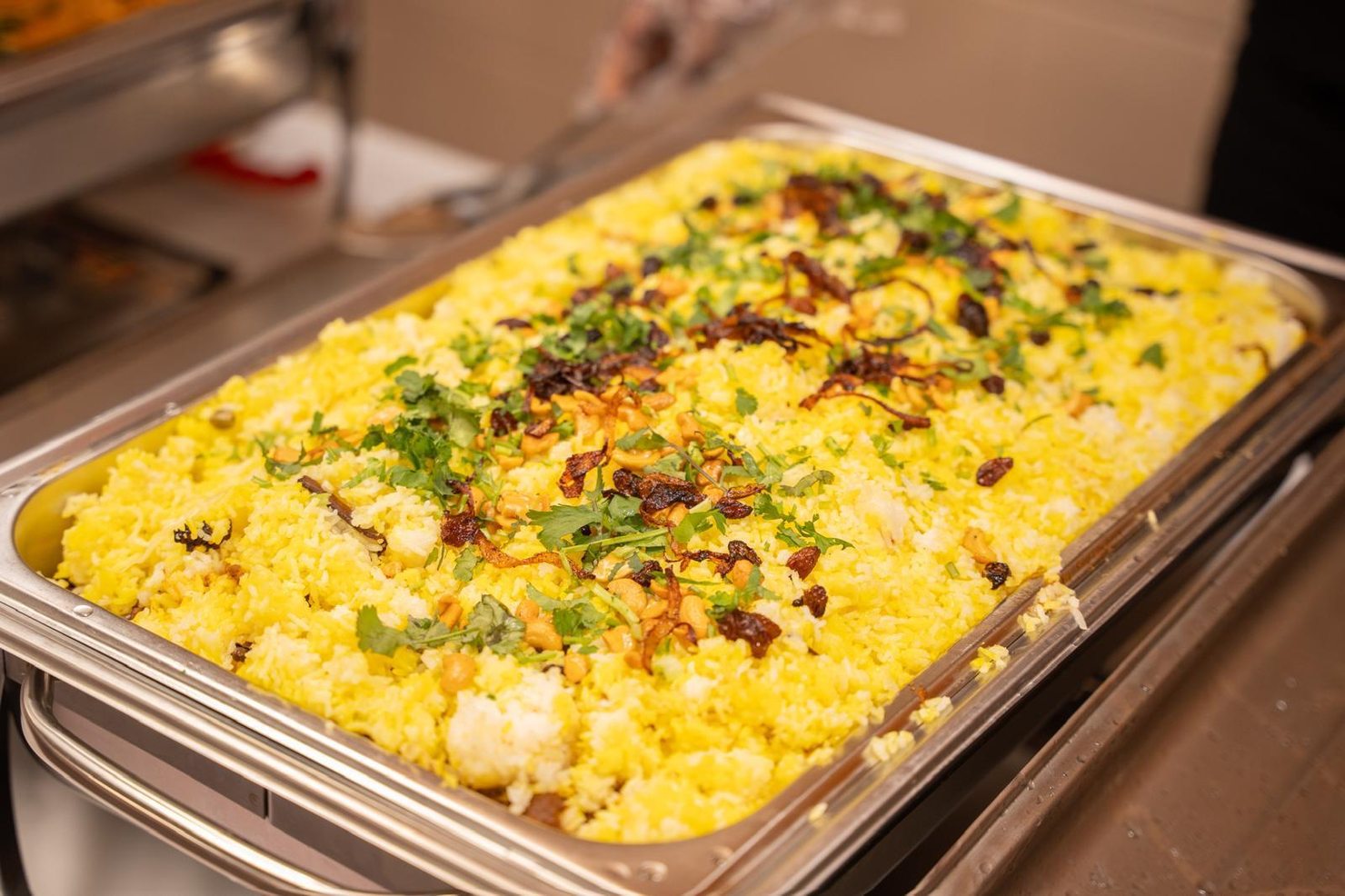 Kerala style rice dish for catering events